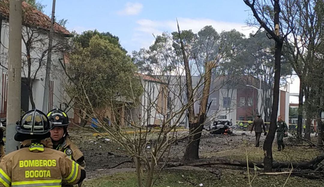 17 de enero de 2019. Carro bomba deja como saldo 22 Cadetes muertos y 86 heridos en la Esucela Francisco de Paula Santander al sur de Bogotá 