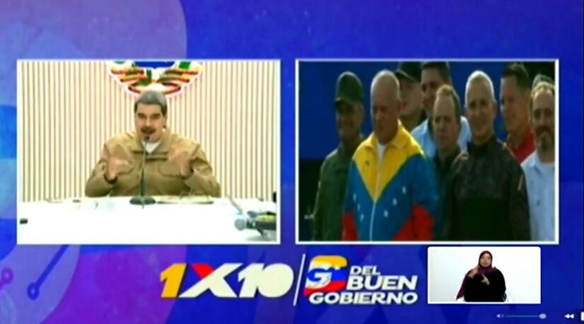 Nicolás Maduro. Imagen tomada de la transmisión de Youtube "Nicolás Maduro | 5to Aniversario de la “Batalla de los Puentes”