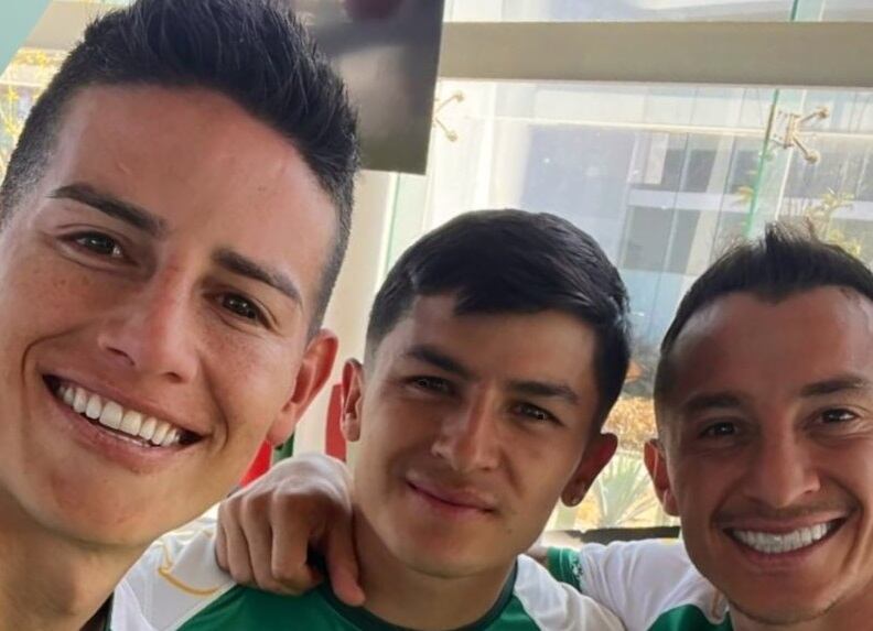 James Rodríguez, Nicolás Fonseca y Andrés Guardado / Club León