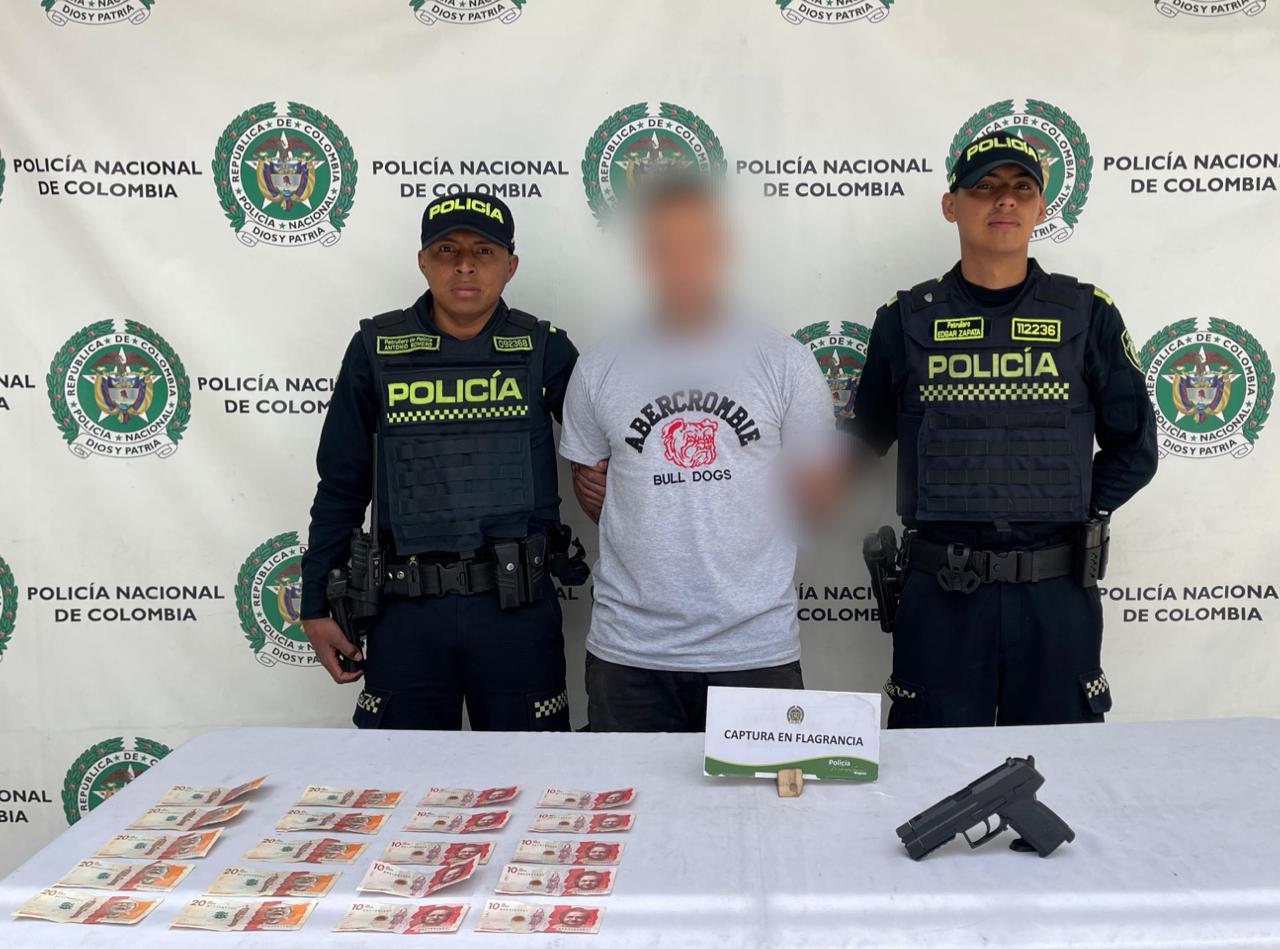 Cayó ladrón de casinos en Bogotá. Foto: Policía Metropolitana.