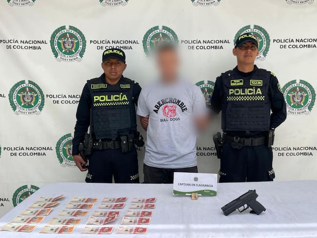 Cayó ladrón de casinos en Bogotá. Foto: Policía Metropolitana.