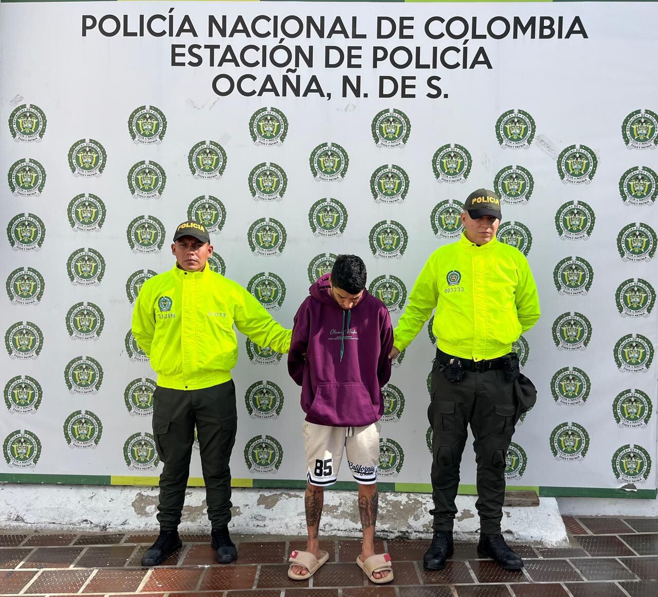 Capturado por el delito de homicidio en Ocaña. / Foto: Policía Denor.