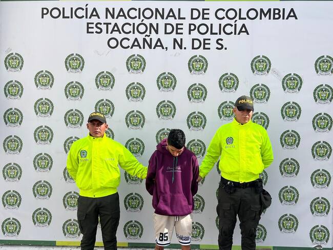 Capturado por el delito de homicidio en Ocaña. / Foto: Policía Denor.