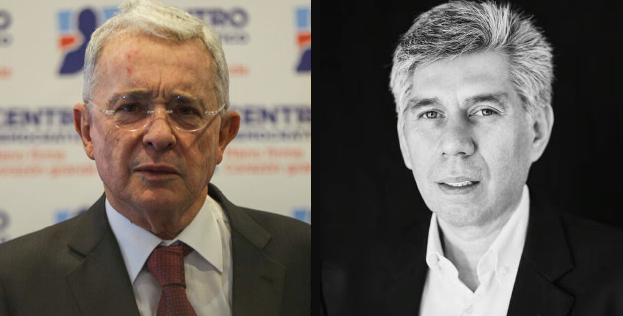 Expresidente Álvaro Uribe y periodista Daniel Coronell. Foto: Colprensa y Cortesía.