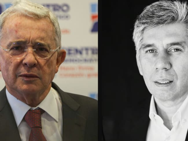 Expresidente Álvaro Uribe y periodista Daniel Coronell. Foto: Colprensa y Cortesía.