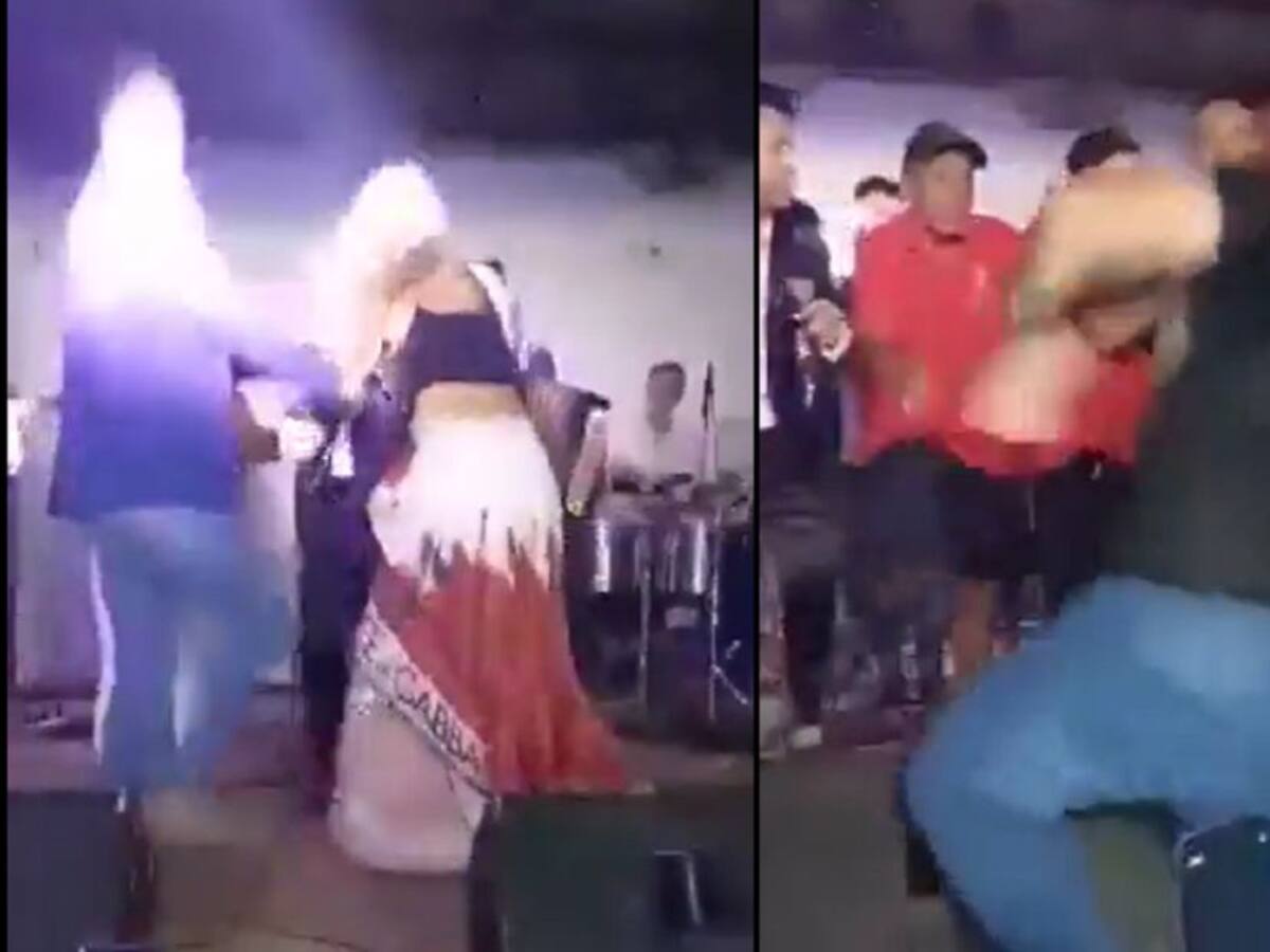 Mujer se fue a besar a cantante y el esposo le 'montó' problema al artista