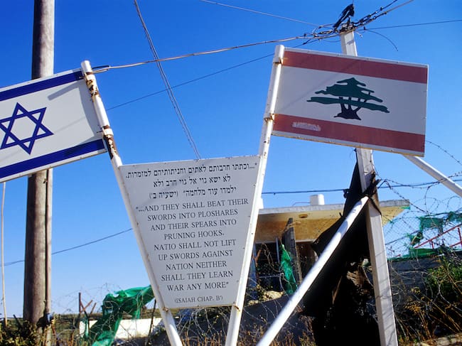 Banderas de Israel y Líbano: Getty Images.