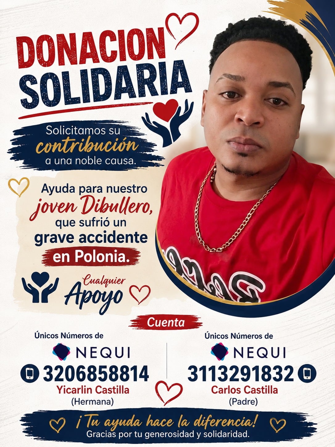 Joven permanece en coma en Polonia tras sufrir grave accidente, su familia en Santa Marta pide ayuda/ Carlos Castilla