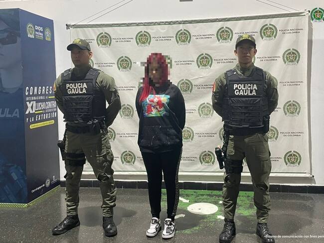 Mujer capturada- foto fiscalía