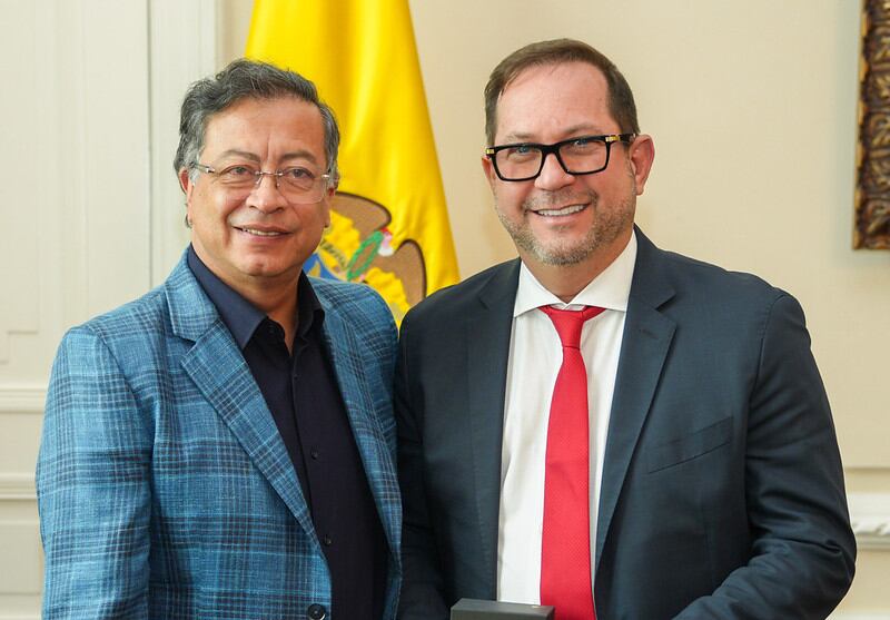 Gustavo Petro y Lidio García. Foto: Presidencia