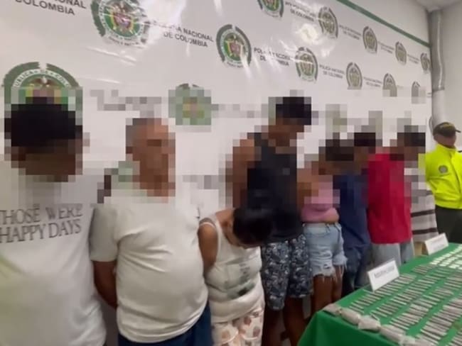 Presuntos jíbaros capturados por la Policía de Santa Marta / Foto: Mesan