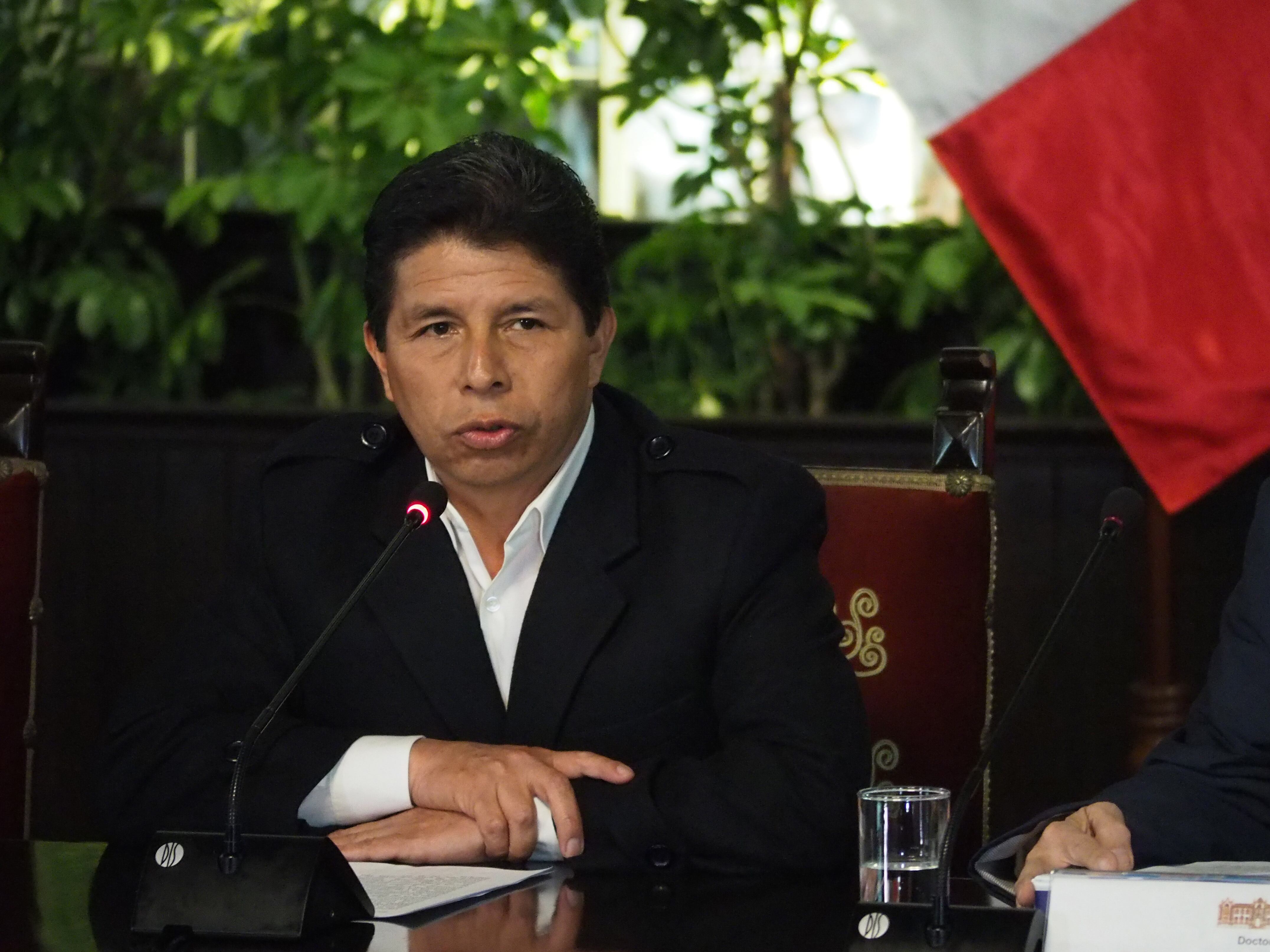 Pedro Castillo, presidente de Perú.