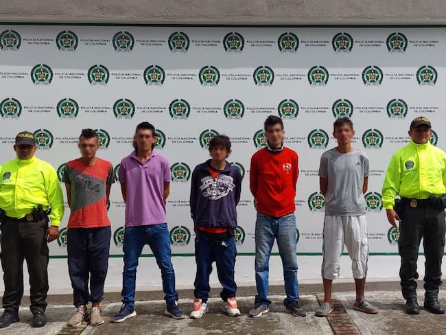 Cinco personas capturadas en el sector del Salado en Ibagué