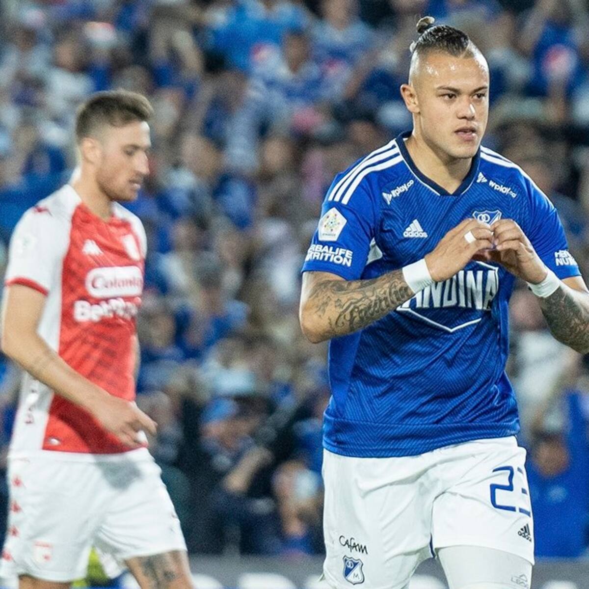 Millonarios le repite la dosis a Santa Fe y es nuevo líder del fútbol colombiano
