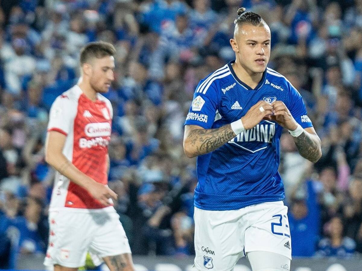 Millonarios le repite la dosis a Santa Fe y es nuevo líder del fútbol colombiano