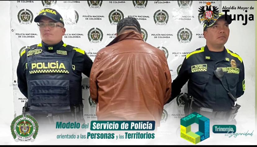 La Policía Metropolitana de Tunja realizó la captura del abusador. Foto | Policía