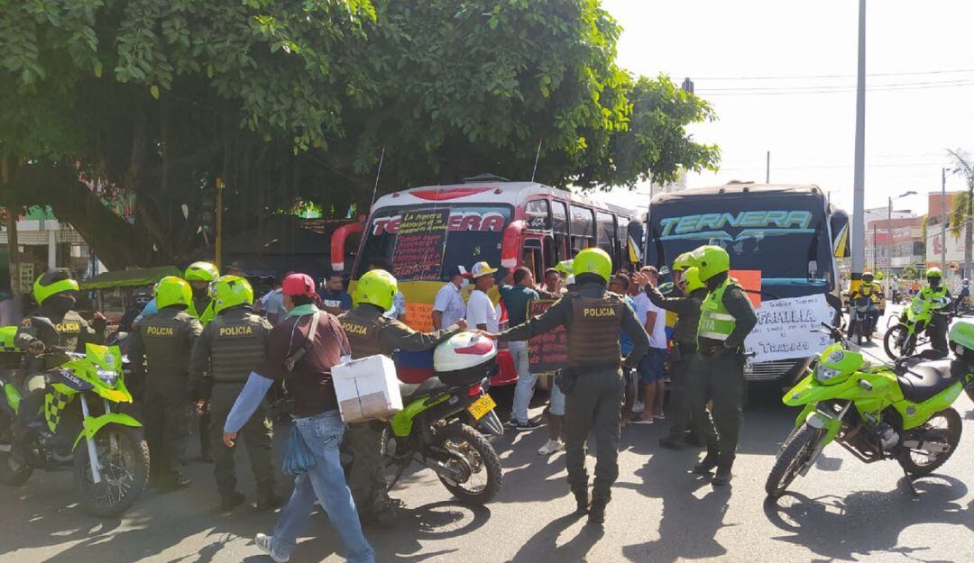 Los bloqueos se concentraron en la avenida Pedro de Heredia, especialmente a la altura del sector Villa Olímpica