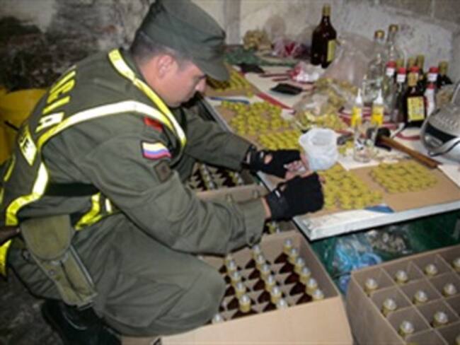 La Policía de Bogotá incautó dos mil botellas de licor adulterado