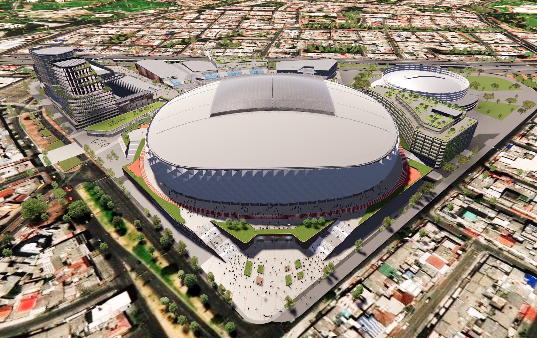Prototipo del nuevo estadio El Campín de Bogotá. Foto: Sencia