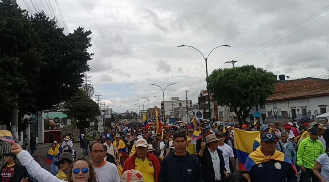 Este miércoles la concentración de la marcha en conmemoración del Día Internacional de los Trabajadores / Foto: Caracol Radio.