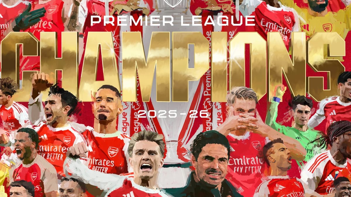 ¡Arsenal es campeón de la Premier League! Anticipada consagración, tras el empate de Manchester City