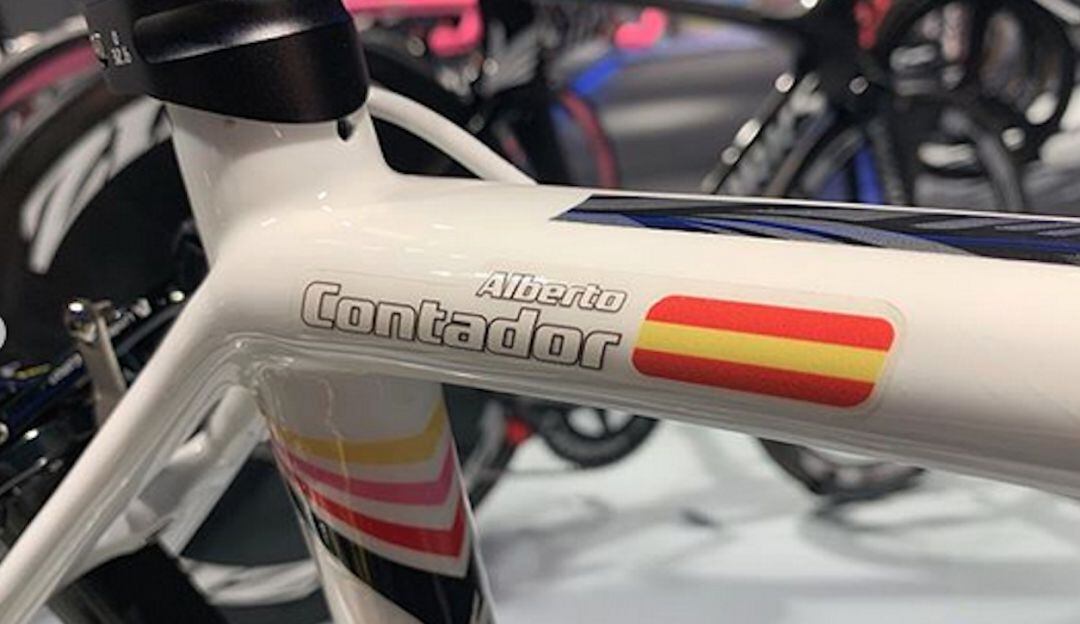 Bicicleta que subastará Alberto Contador.