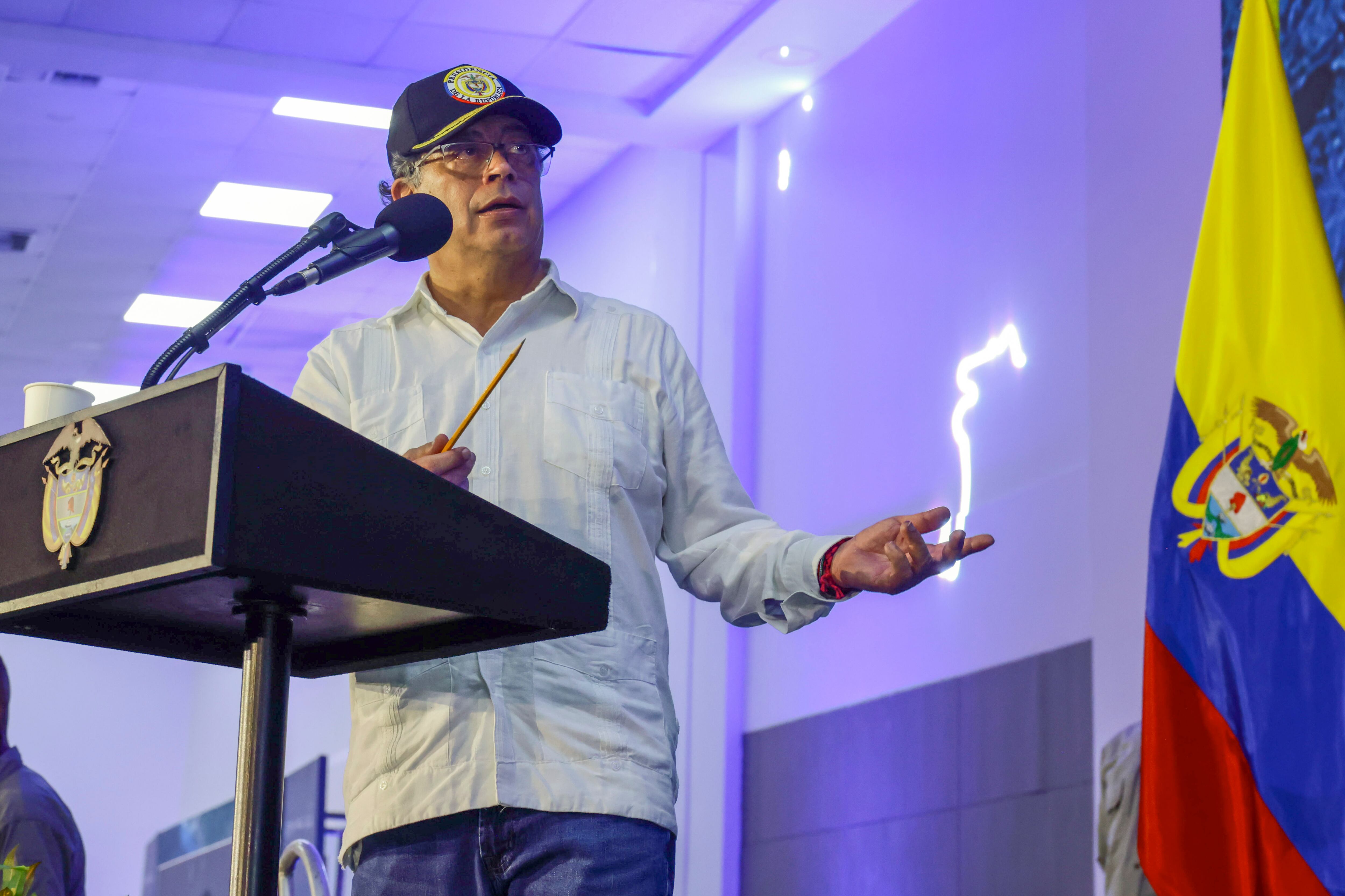 El presidente Gustavo Petro durante su discurso en el cuarto foro abierto de ciencias en América Latina y el Caribe, CILAC. (Foto: EFE)