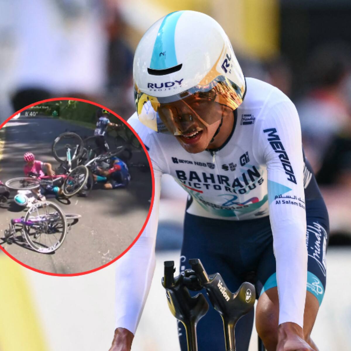Tour de Francia 2025, etapa 7: así quedó Santiago Buitrago en la general, tras sufrir dura caída