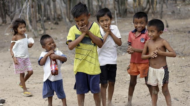 Menores de edad en La Guajira. Foto: Associated Press - AP.