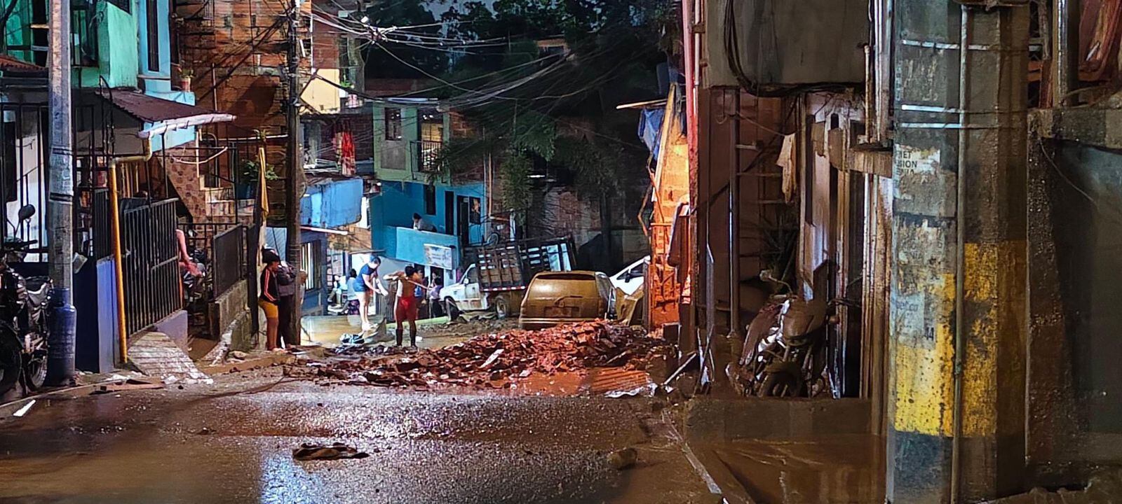 Avenida torrencial en Bello. Foto: Secretaría de Gestión del Riesgo.