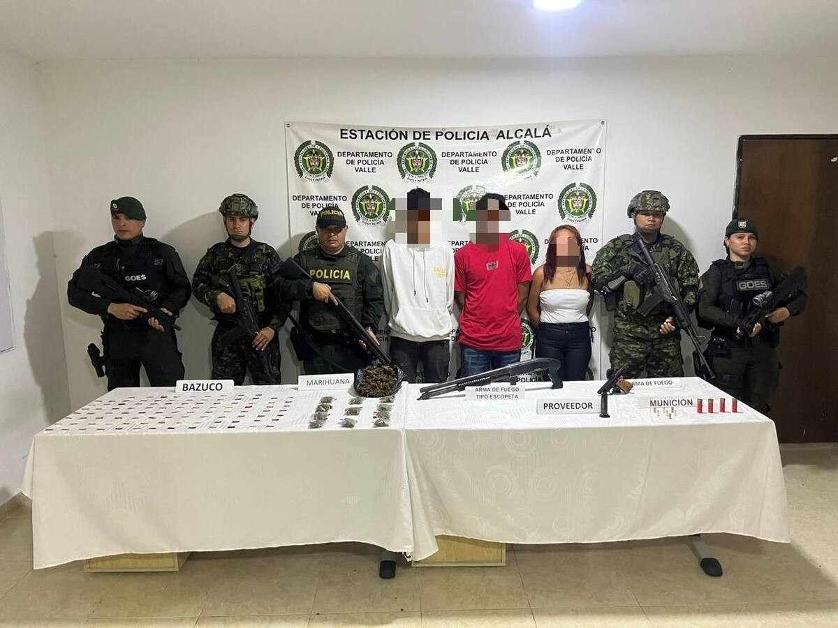 Tres presuntos integrantes de la banda criminal “los flacos” capturados en Alcalá, Valle del Cauca