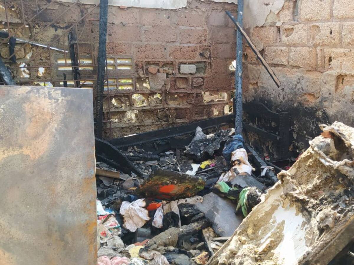 Familia perdió todo por un incendio en La Esperanza