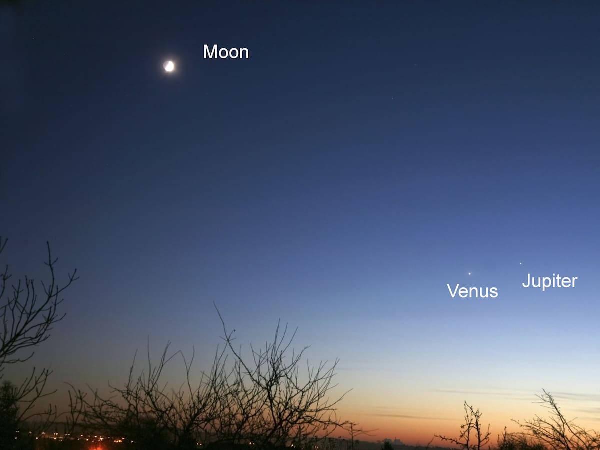 Júpiter y Venus ya se pueden ver en el cielo: le contamos todo lo que debe saber