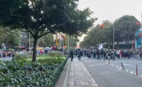 Manifestaciones en Bogotá.