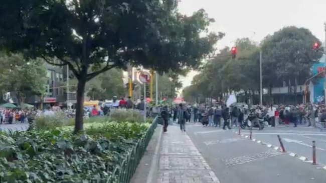 Manifestaciones en Bogotá.