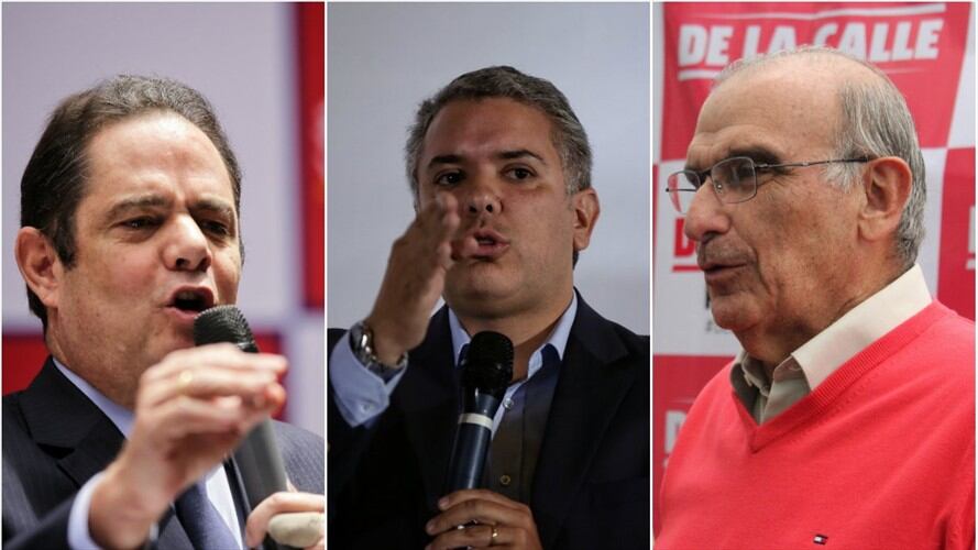 Humberto de La Calle, Germán Vargas LLeras e Iván Duque. Foto: