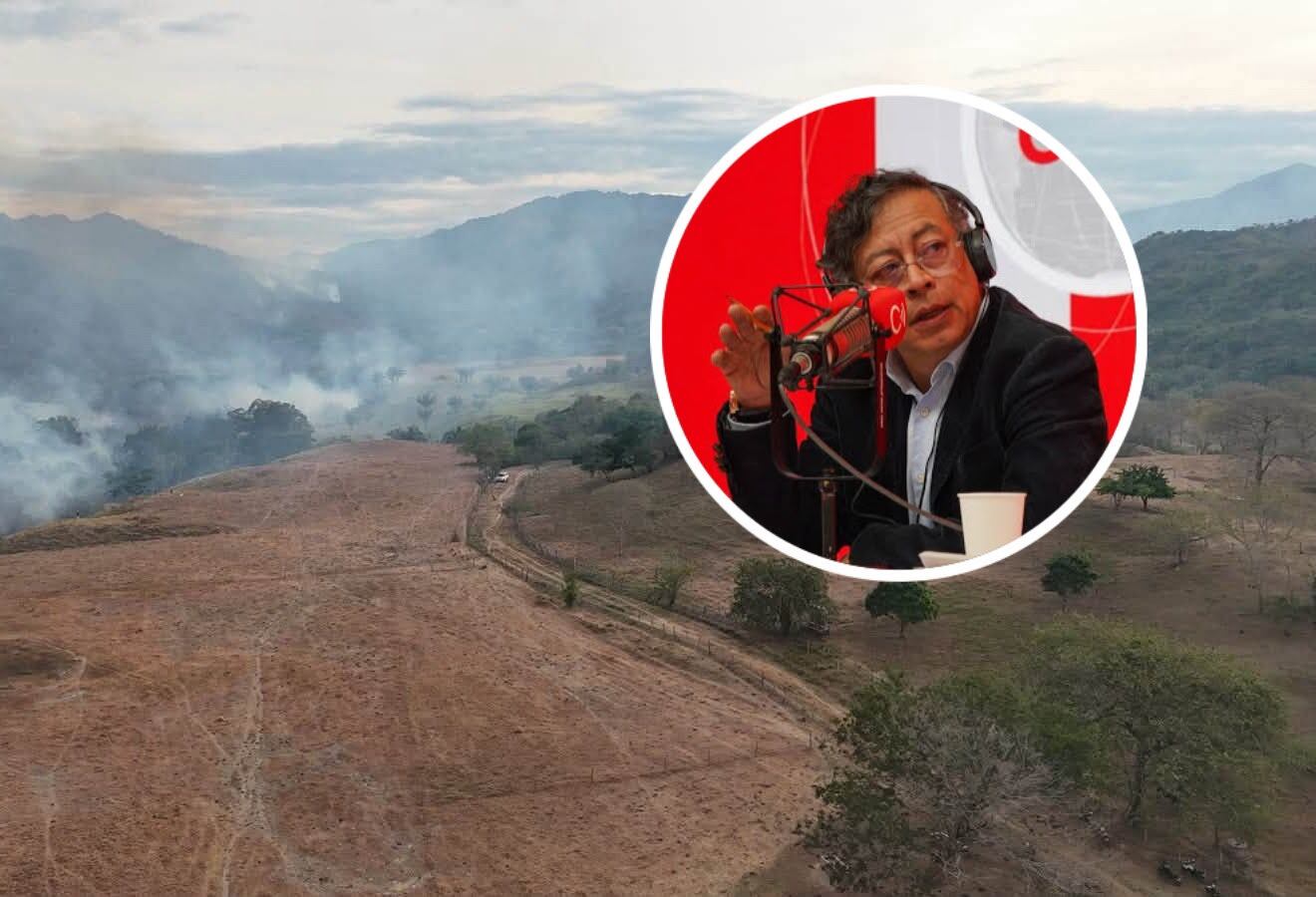 El expresidente Petro respondió al Gobierno de De la Espriella por incendios forestales en Tolima. Foto: suministrada.