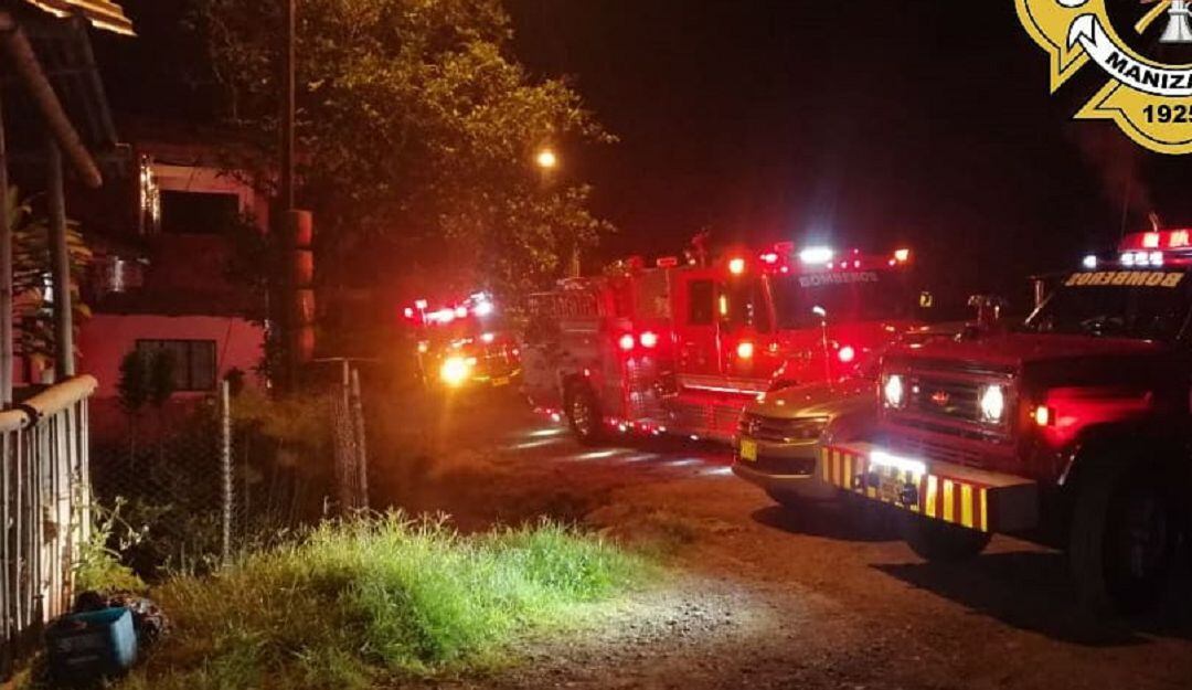 Incendio en la vereda Agua Bonita de Manizales