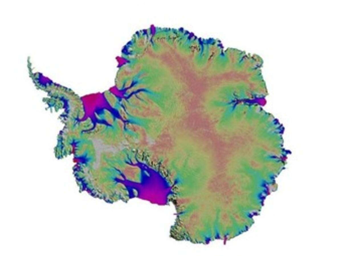 Elaboran el primer mapa del movimiento del hielo de la Antártida en alta resolución