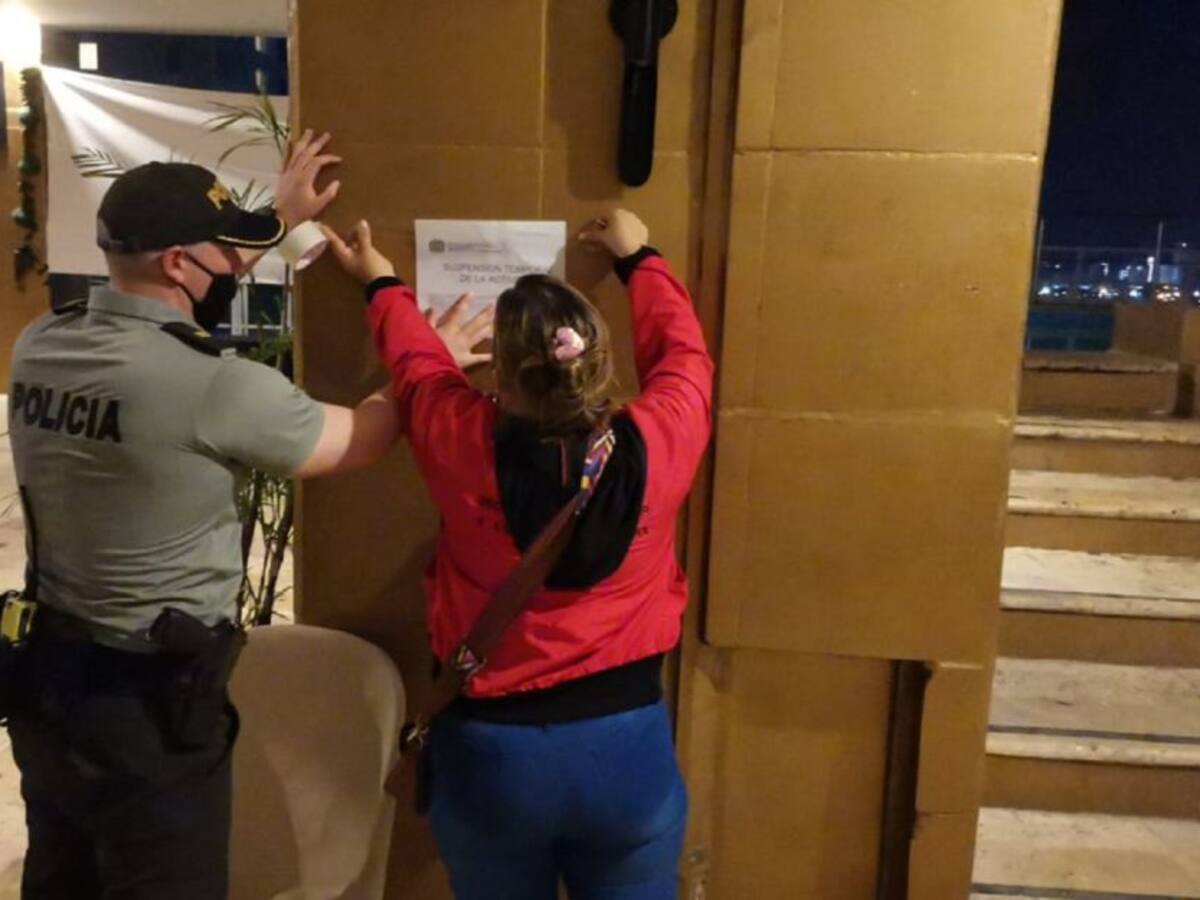 Tres establecimientos sancionados por fiestas clandestinas en Cartagena