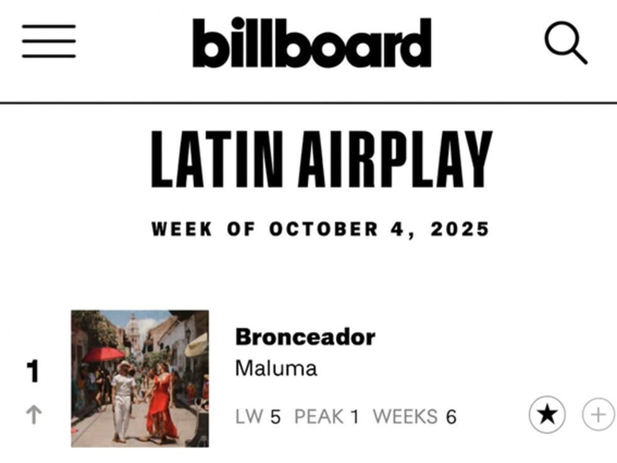 Maluma conquista Billboard: con “Bronceador” y arrasa en la radio Estadounidense