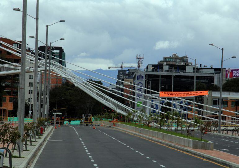 Puente de la Carrera 11 que colapsó en Bogotá 