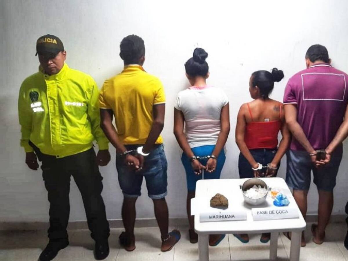 4 personas capturadas tras operativo contra el microtráfico en Magangué