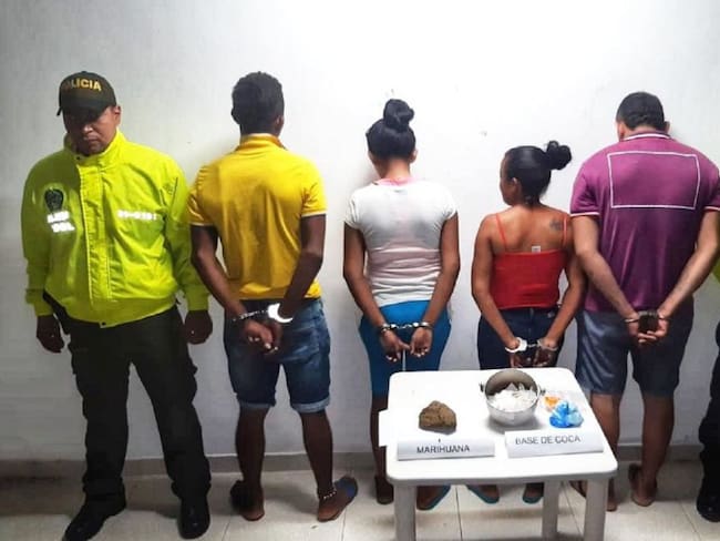 4 personas capturadas tras operativo contra el microtráfico en Magangué