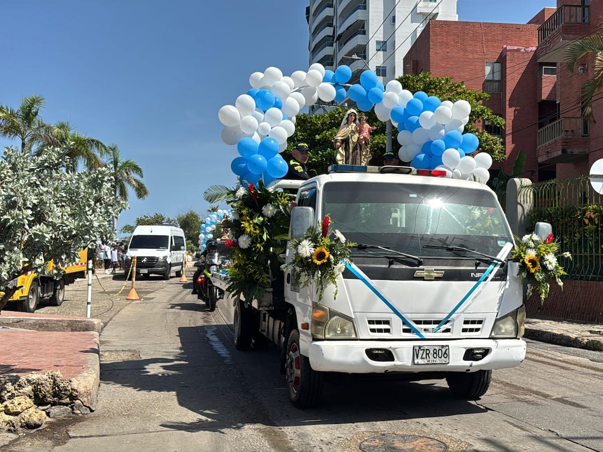Caravana en Cartagena en honor a la Virgen del Carmen, patrona de los conductores