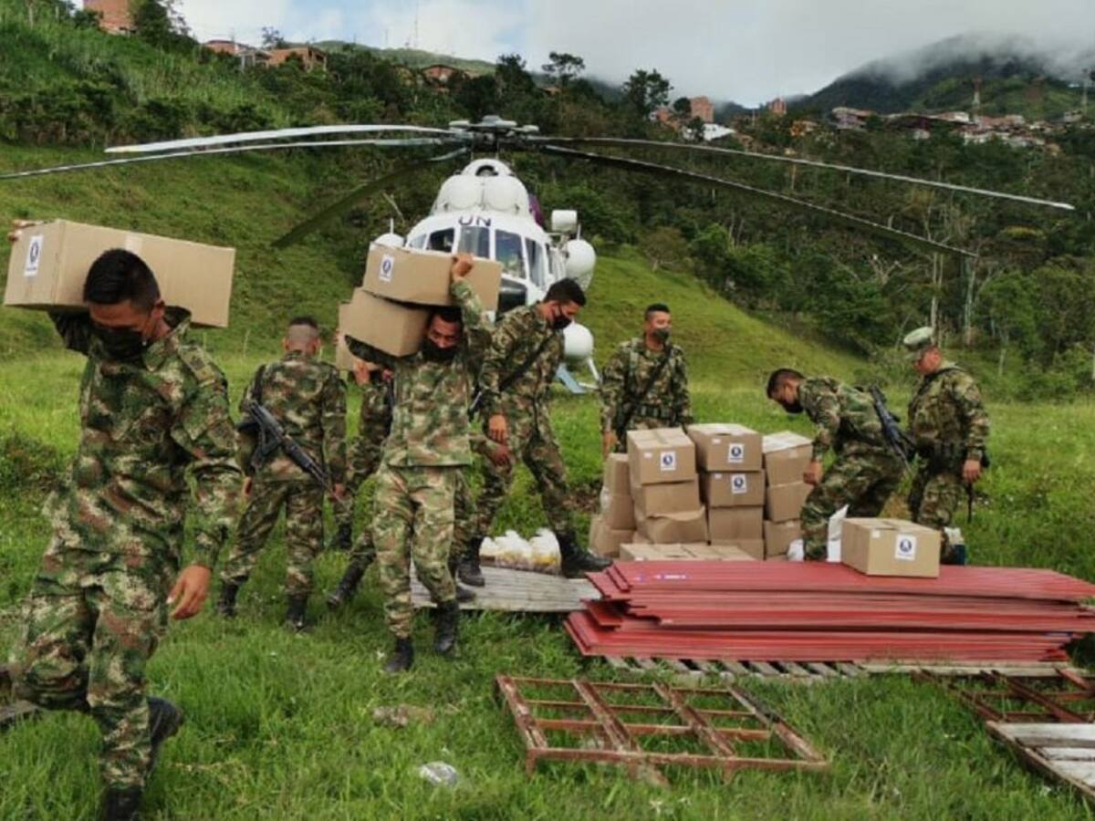 Siguen llegando ayudas humanitarias para los desplazados en Ituango