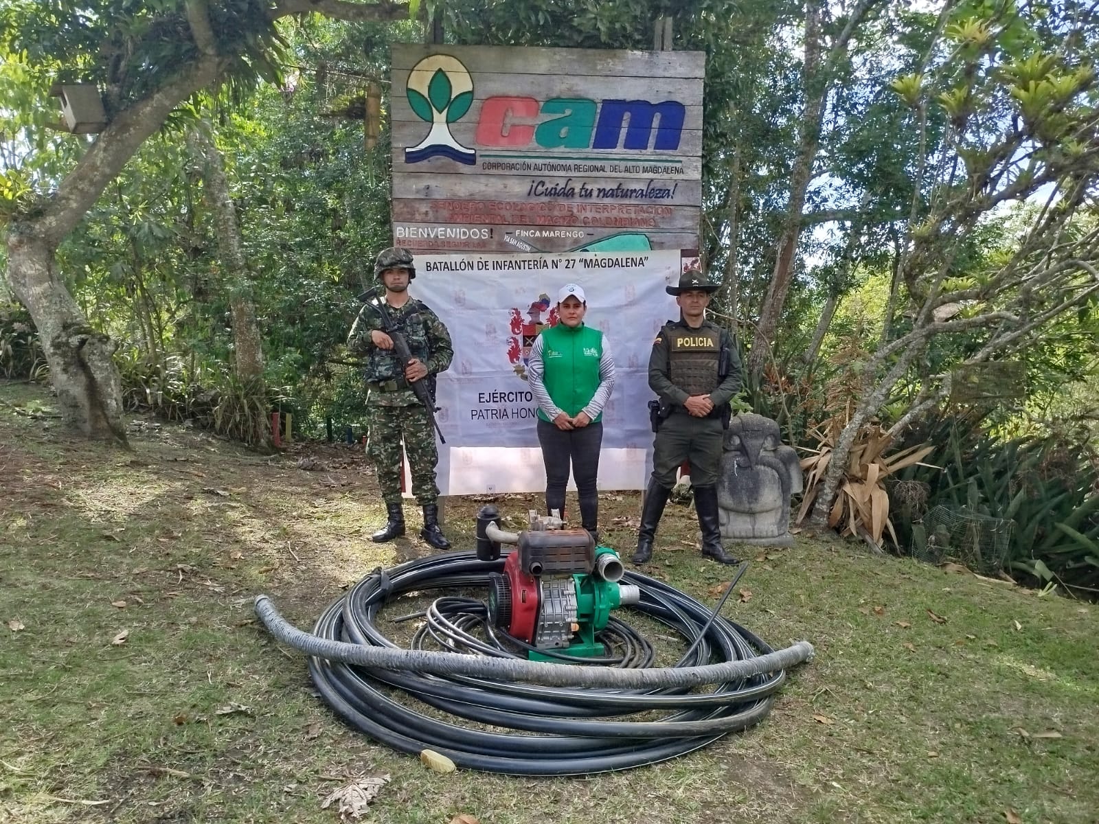 Daño ambiental en San Agustín.