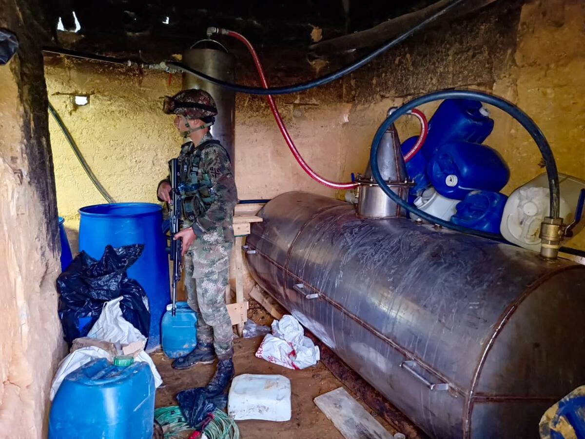 Destruyeron laboratorio que producía dos toneladas de cocaína al mes en Santa Rosa de Osos