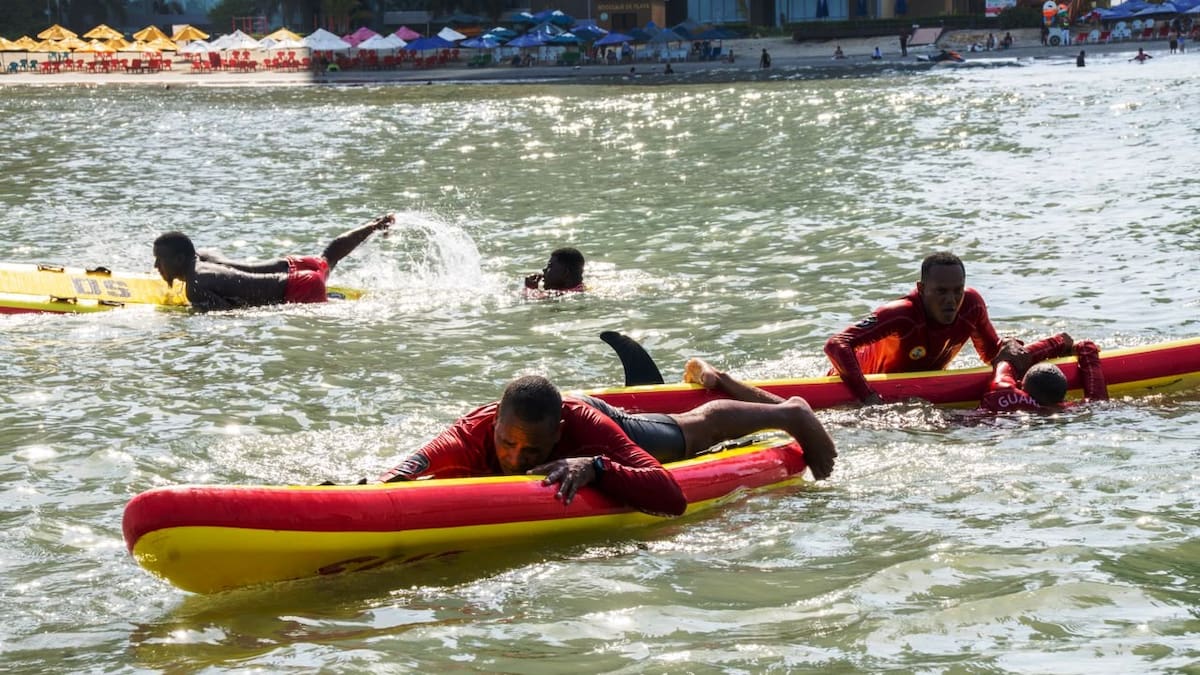 Guardavidas de Cartagena fortalecen rescate acuático con capacitación sobre tablas