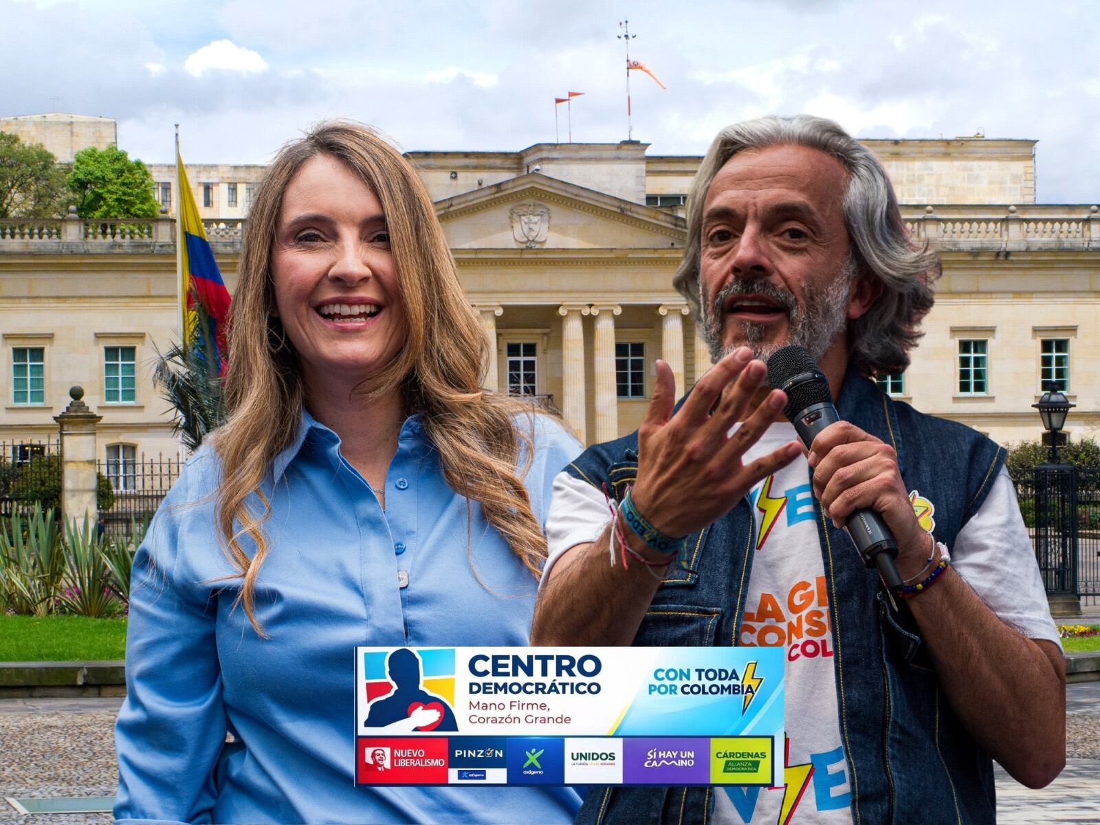 Paloma Valencia, Juan Daniel Oviedo y logo de la campaña